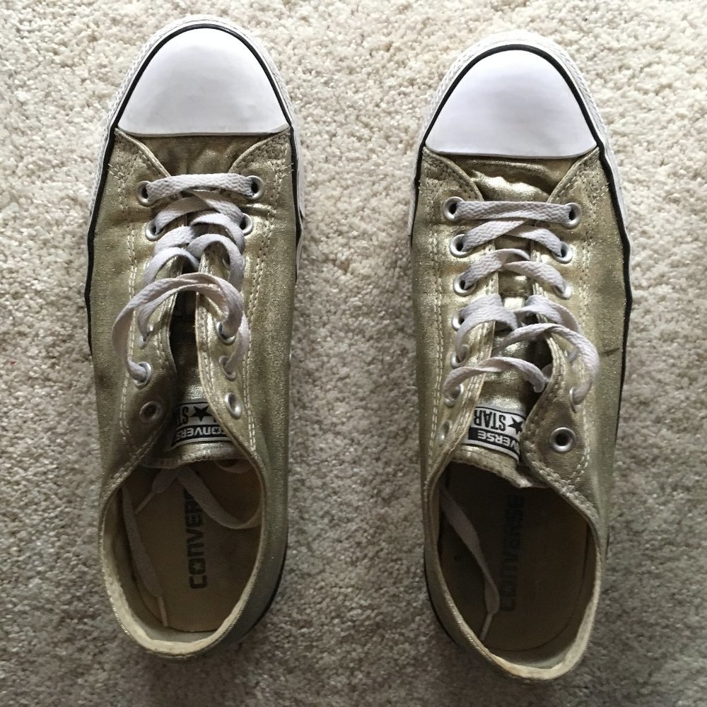Gold Converse Chuck All Stars 12W